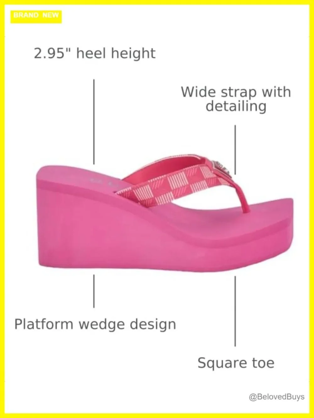 Platform Wedge Thong Sandal - Y2K Style